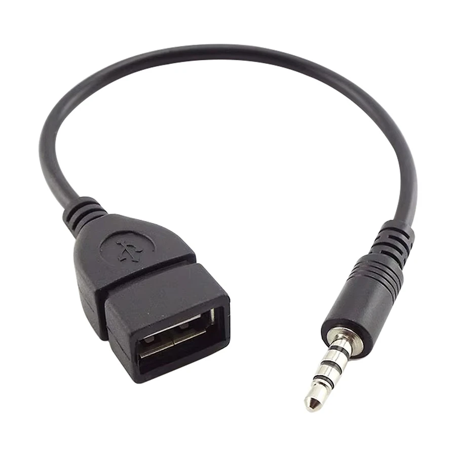 3.5mm Male to USB Female Audio Converter Black