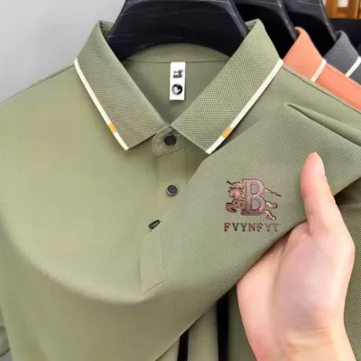 Men's Sticker Logo Polo Shirt in PK Cotton, Sizes M to XXL