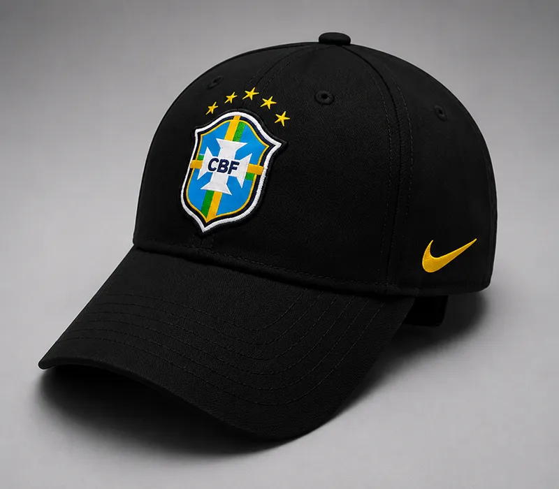 World Cup Embroidered Denim Cap with Back Belt Strap
