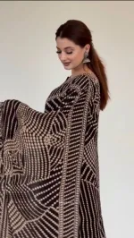 Women's Eid Silk Three Piece with Printed Orna, S to XXL, 3 Colours