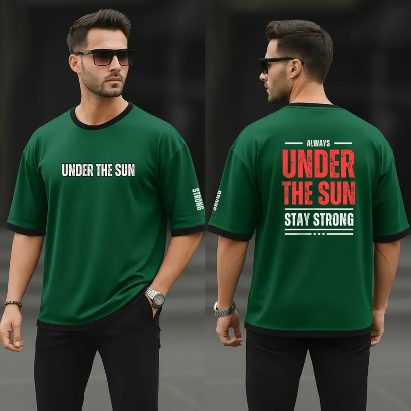 Men's 160 GSM Mesh Fabric Drop Shoulder Tee, 4 Colours