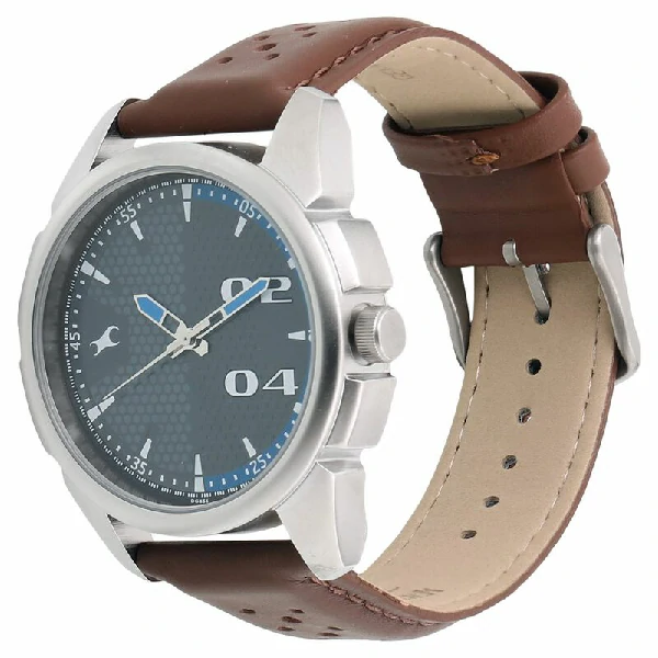 Fastrack NS3124SL06 Leather Strap Watch