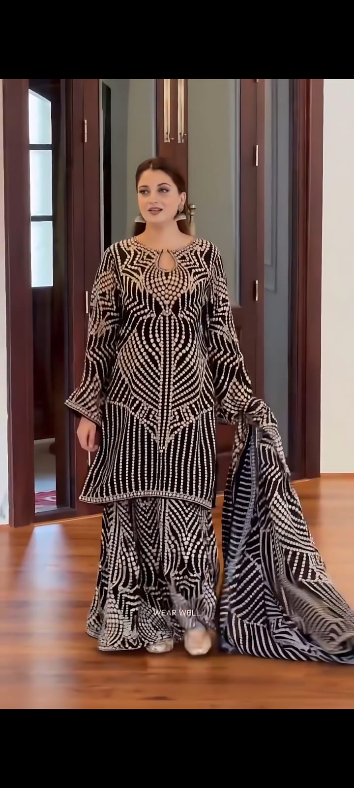 Women's Eid Silk Three Piece with Printed Orna, S to XXL, 3 Colours