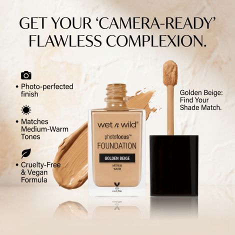 Wet n Wild Photo Focus Foundation - Golden Beige (USA)