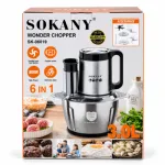 Sokany 6-in-1 Food Processor & Chopper