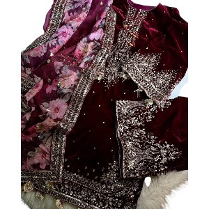 Indian Velvet Readymade Dress