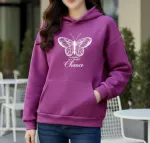 Premium Comfortable Printed Ladies Winter Hoodie