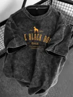 Men's Acid Wash Oversized Drop Shoulder T-Shirt, 220 GSM Pure Cotton