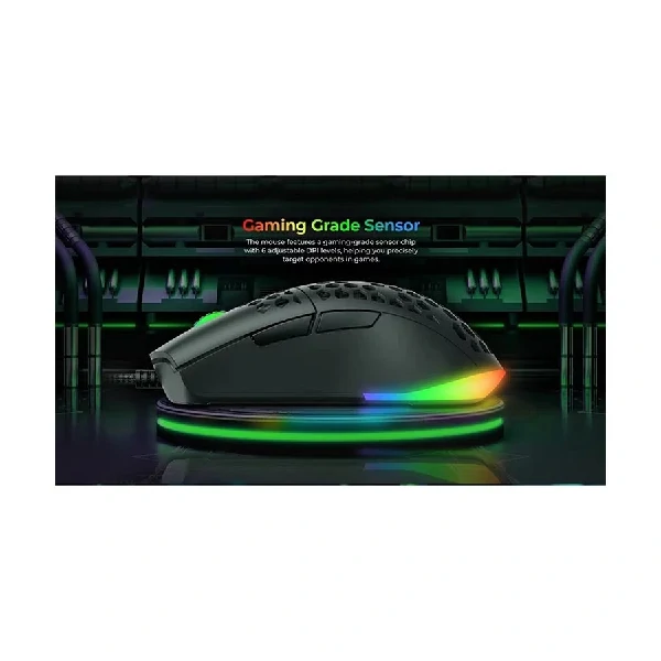 Havit MS1036 RGB Wired Black Programmable Gaming Mouse