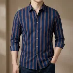 Mens long sleeve Strip shirt