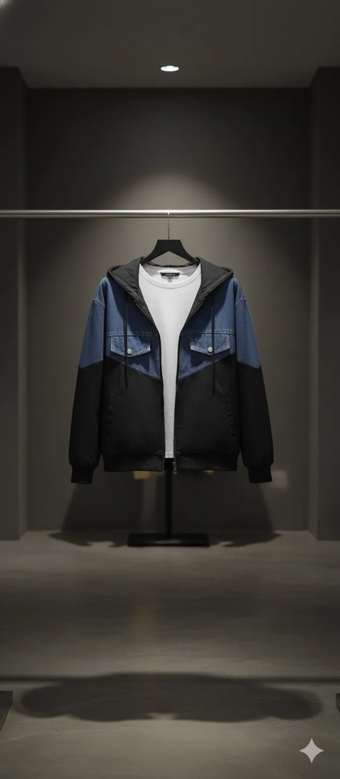 Women's Denim and Blazer Cotton Jacket, 10 Oz Denim, 320 GSM