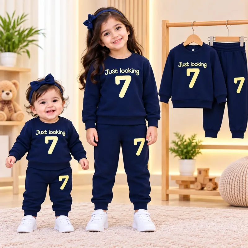 Kids' Brushed Cotton Sweatshirt and Pant Set, 3 Months to 8 Years