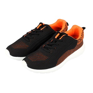 Walkar Light Weight Comfortable Breathable Material Sports Shoe for Men Navy Orange