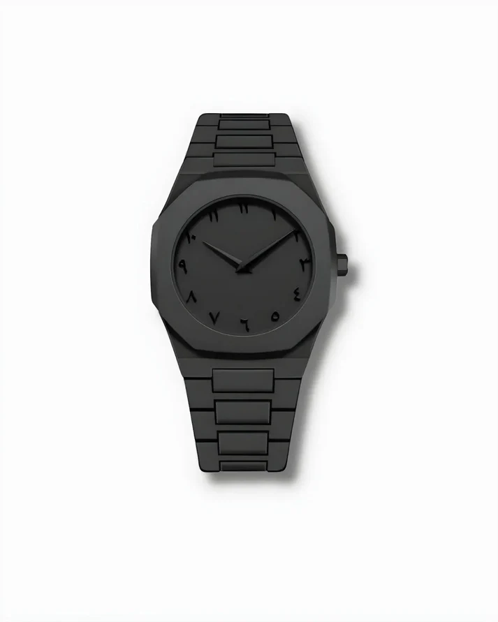 D1 Milano Polycarbon Arabic Watch – Black
