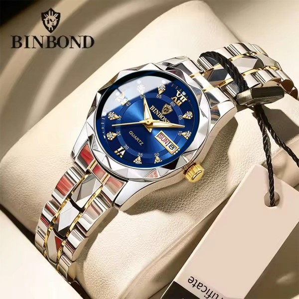 BINBOND Top Brand Luxury Fashion Couple Watches