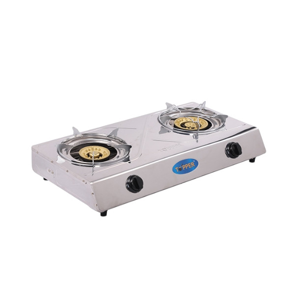 TOPPER A-211 Double Stainless Steel Auto Stove LPG