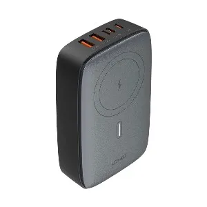 Ldnio 140W GaN 5 Port USB Multiport with Wireless Charger Black-Gray Desktop Charging Station