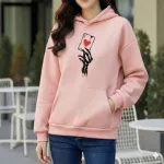 Premium Comfortable Printed Ladies Winter Hoodie