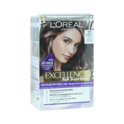 Loreal Excellence Creme Hair Color-7.1 beige ash (China)