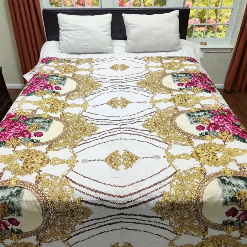 AC Katha with 2 Ounce Feather Touch Fibre Inner, Cotton Twill