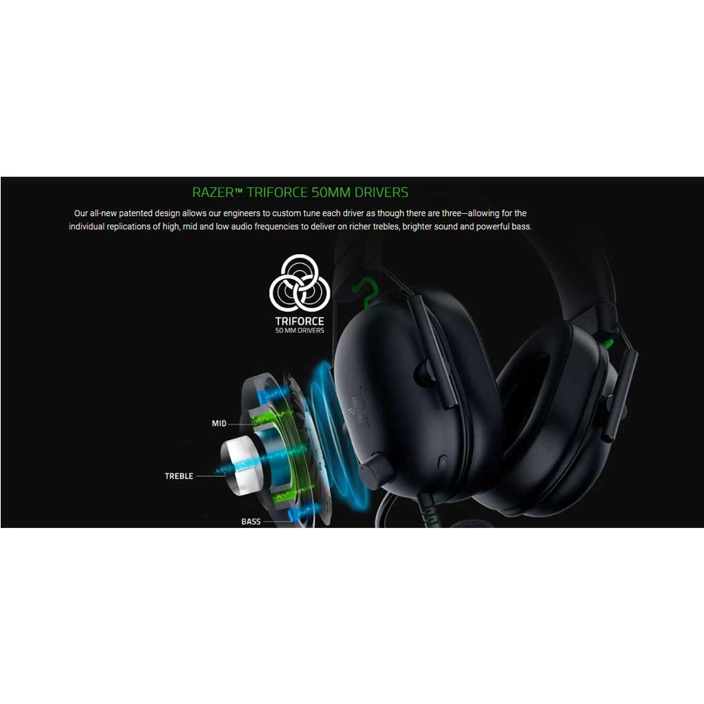 Razer BlackShark V2 X Black Wired Gaming Headphone