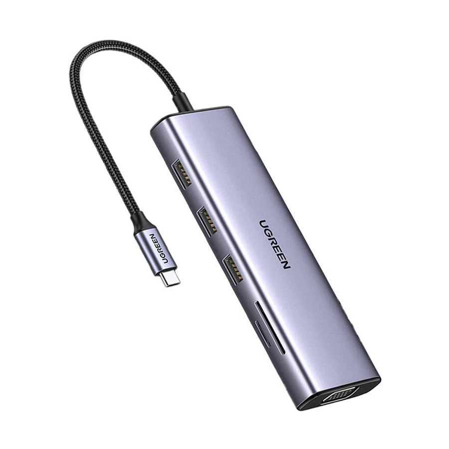 UGREEN CM498 (15601) Type-C to HDMI, VGA, LAN, SD, TF & Audio Hub