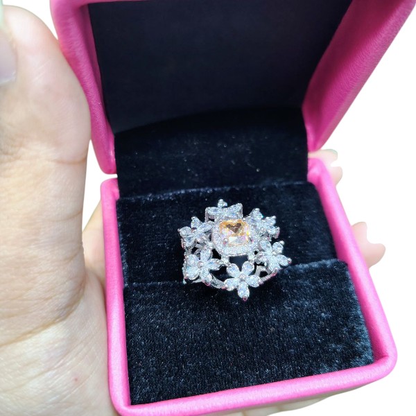 Imperial Violet Crystal Statement Ring