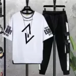 Men's Half Sleeve Jersey T-Shirt and Trouser Set, 6 Colours
