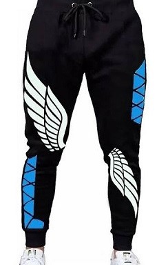 Men's Terry Cotton Jogger Trousers with Rubber Print, 6 Colours