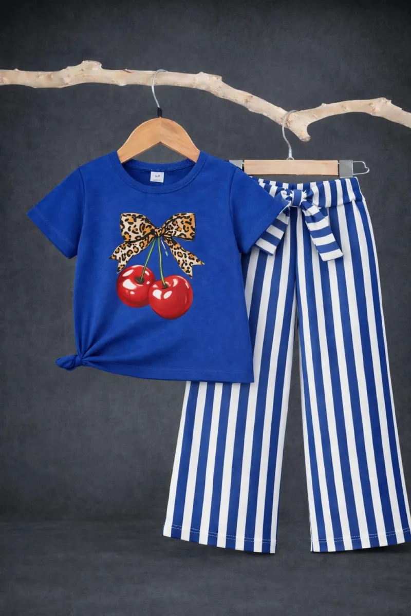 Kids' Half Sleeve Cotton Knit T-Shirt and Pant Set, 3 Colours