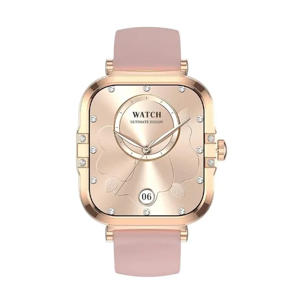 Blisbond Pearl Gold AMOLED Bluetooth Calling Smart Watch