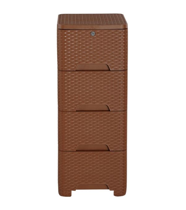 Cane Closet 4 drawer - Eagle Brown