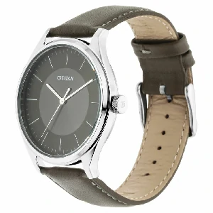 Titan Urban Edge Lustrous Olive Dial Leather Watch (NP1802SL08)