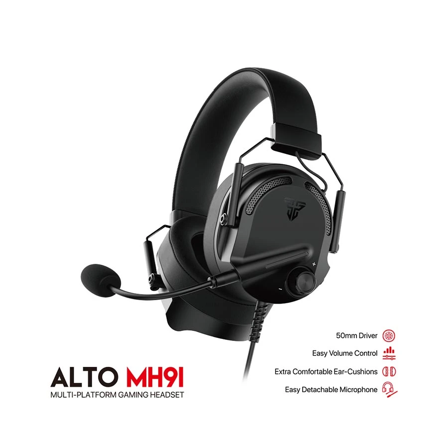 Fantech MH91 Alto Wired On-Ear Black Gaming Headphone