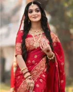 Silk Skin Print Saree with Matching Blouse Piece, 6 Colours