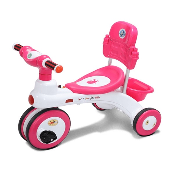 Rock Rider With Backrest 3Y Pink