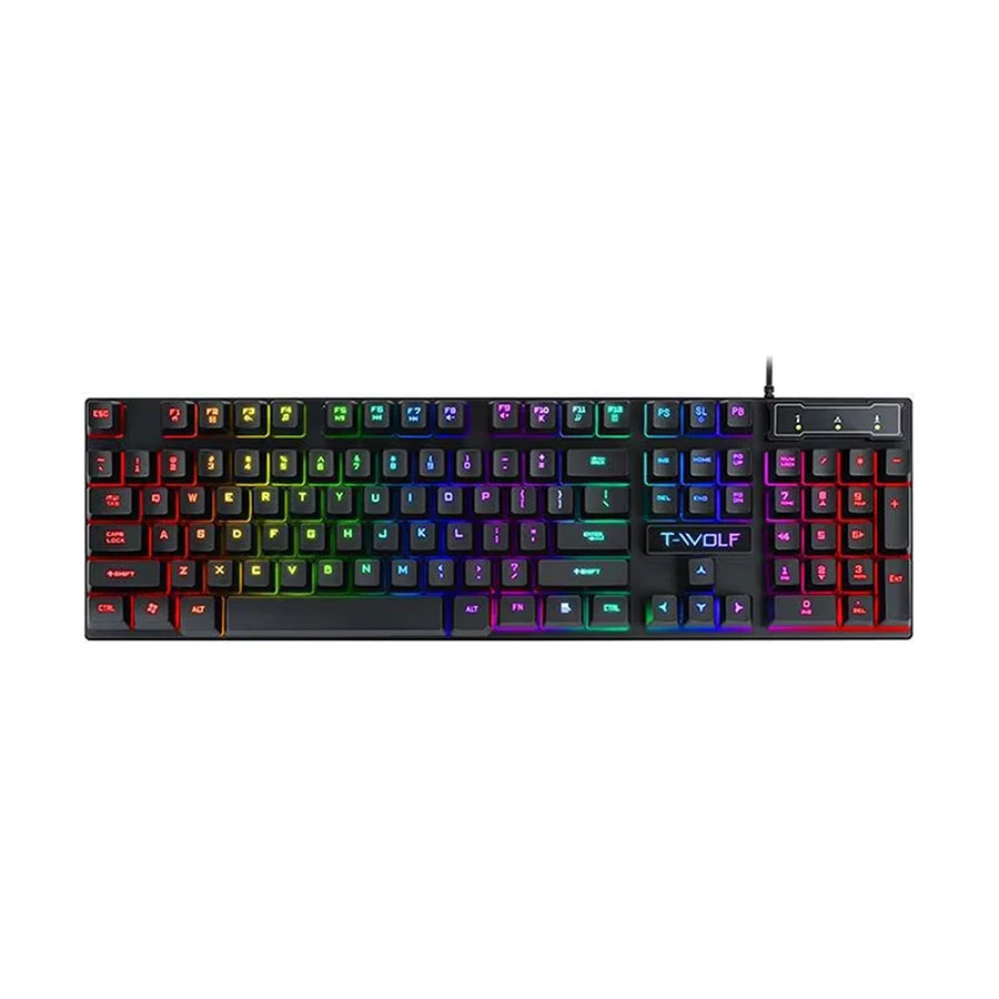 T-Wolf TF200 Wired Gaming Keyboard & Mouse Combo Black
