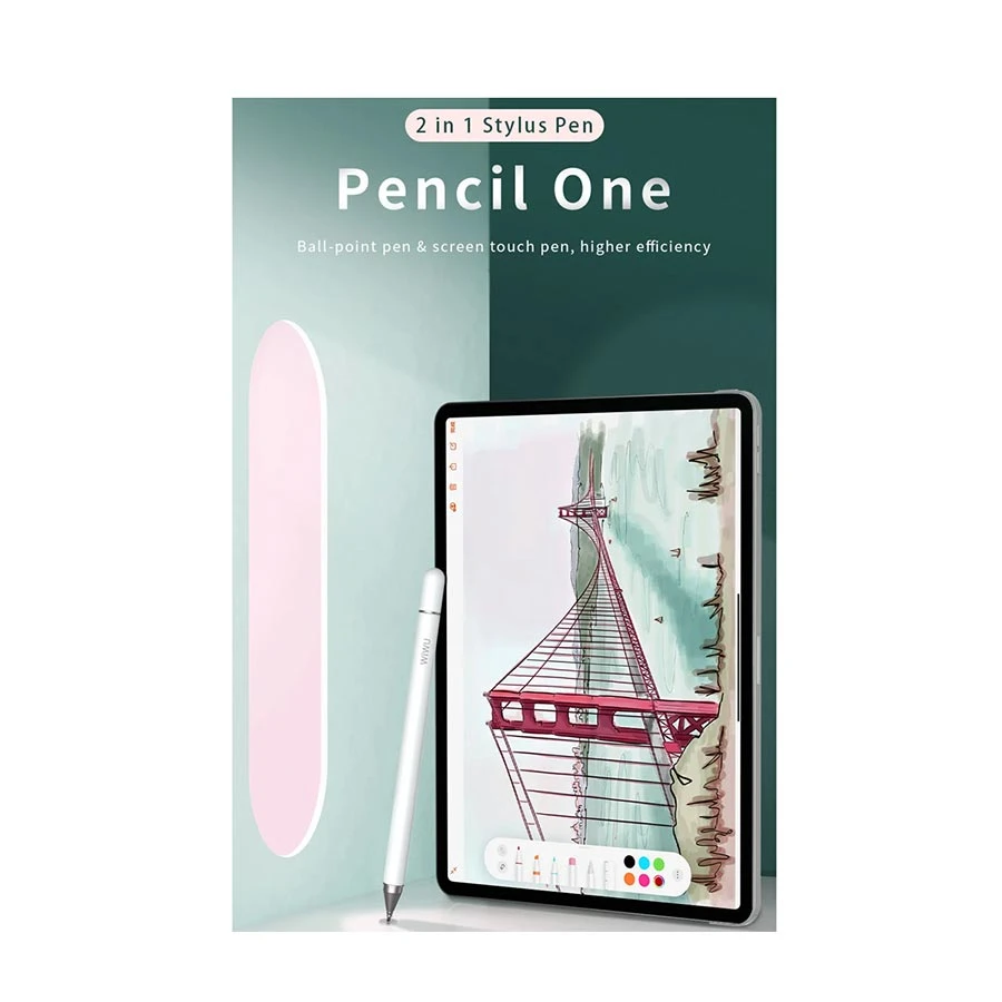 WiWU Pencil One 2 in 1 White Universal Stylus Pen