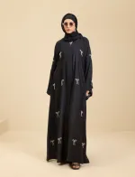 Arabian Gown Borka with Hijab and Embroidery, 6 Colours