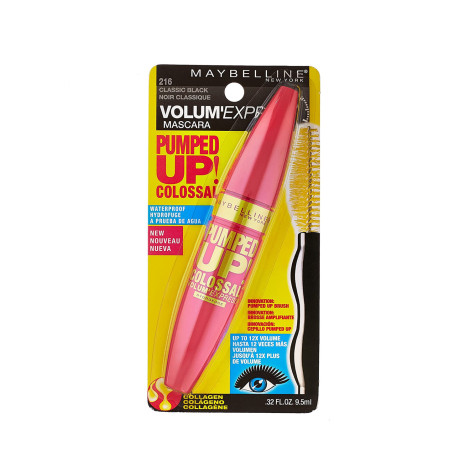 Maybelline Pumped Up Colossal Volum Express Waterproof Mascara - 216 Classic Black (USA)