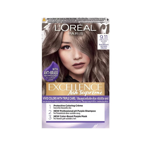 L'Oreal Excellence Ash Supreme Vivid Colors - 9.11 Silver Ash (China)