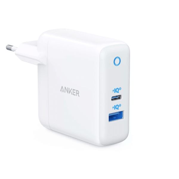 Anker Powerport PD+2 35W Dual Port Wall Charger A2636G21- White Color