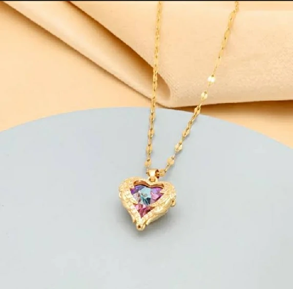 Lovely Heart-Shape Crystal Luxury Locket