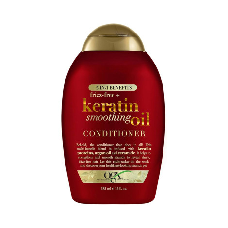Ogx Frizz Free + Keratin Smoothing Oil Conditioner 385ml (Italy)
