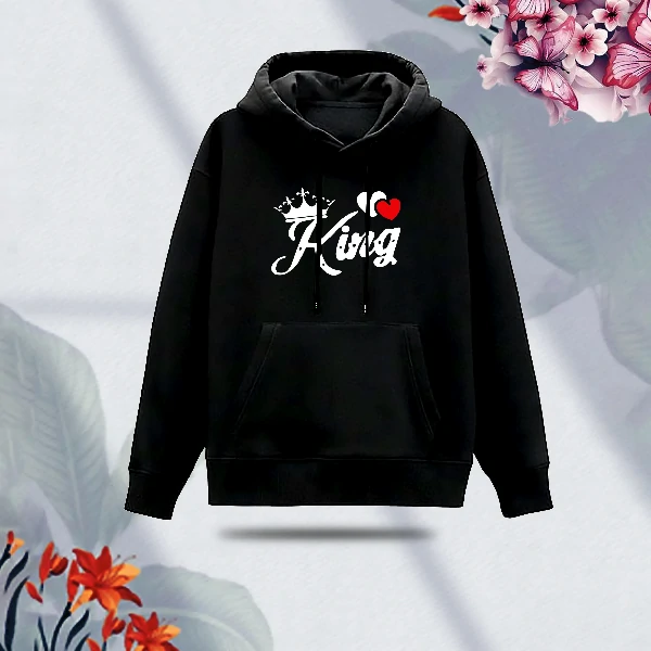 Premium Comfortable (King-Black) Ladies winter hoodie