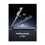 Ugreen MagFlow W706 20W Qi2 2-in-1 Grey Magnetic Wireless Charger with Stand