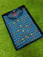 Men's Digital Print Cotton Panjabi with Snap Buttons, 6 Colours