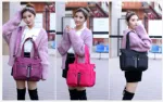 Women Casual Large Capacity Waterproof Oxford Cloth Bag (Dark Blue)
