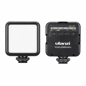 Rechargeable Mini Video Light With Lithium-Ion Battery- LED 49 For Gimbal (Ulanzi VL49, 2000mAh)
