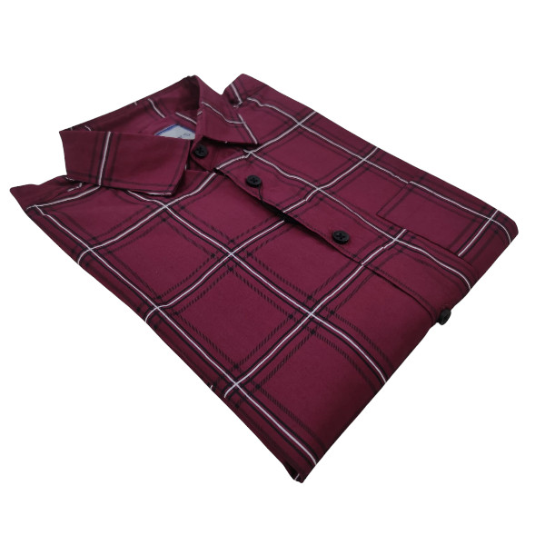 Classic Cotton Full-Sleeve Check Shirt for Men